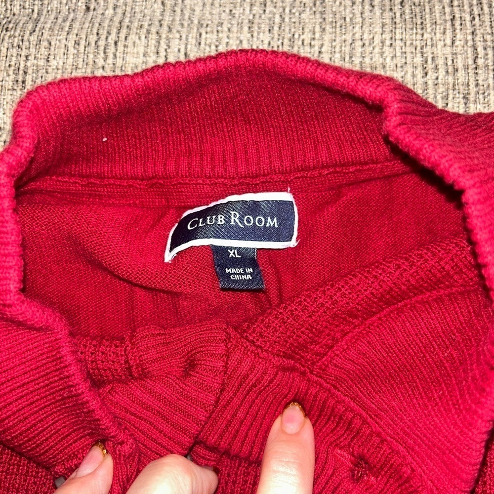 Club Room Red Men's Sweater - Picture 4 of 6
